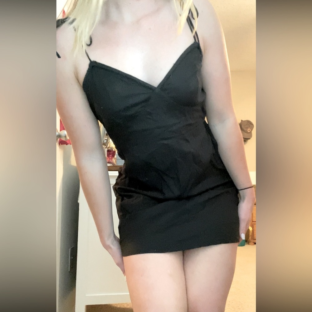 Black Linen Dress Small
